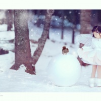 精灵雪景_成都儿童摄影_花锦馆